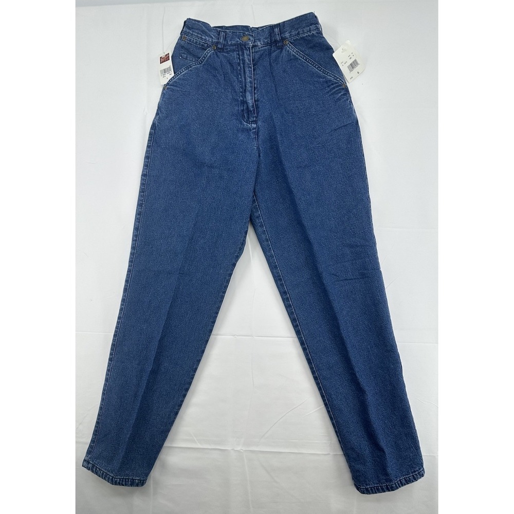 VTG 80s Woolrich Jeans Women's 6 Denim Plaid Flannel Lined High Rise Tapered New